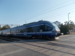 ED74 PKP Intercity na ulicy Poznańskiej w Kępnie