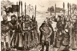 Obraz przedstawiający zawarcie w lutym 1282r. układu międzyPrzemysłem II i Mściwojem w Kępnie.